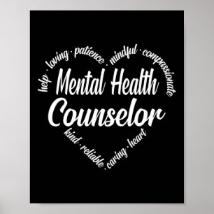 Health Counsellor Heart Word Cloud  Poster