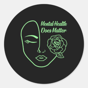 Health Does Matter Awareness Supporter Flower Grap Classic Round Sticker