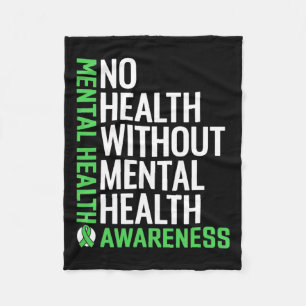 Health Fight The Stigma Mental Health Awareness Fleece Blanket