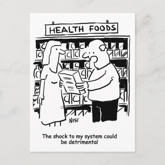 Health Food Could be Detrimental to Man's Health Postcard (Front)