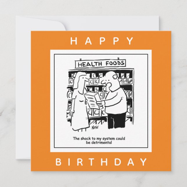 Health Food Could Be Shock to System Cartoon Card (Front)