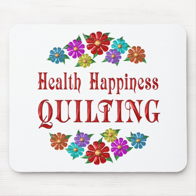 Health Happiness Quilting Mouse Mat (Front)