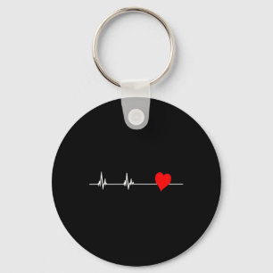 Health Heart Disease Awareness Heartbeat Women Key Ring
