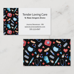 Health Home Care Nurse Stethoscope Business Card
