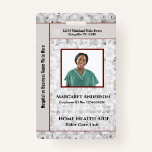 Health Hospital Worker ID Identification Custom ID Badge