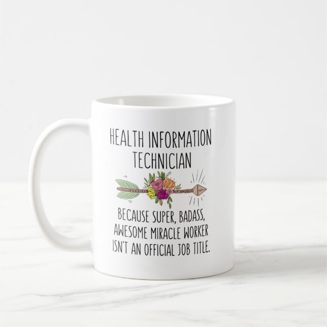 Health Information Technician Medical Records RHIT Coffee Mug (Left)