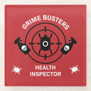 Health Inspector Glass Coaster