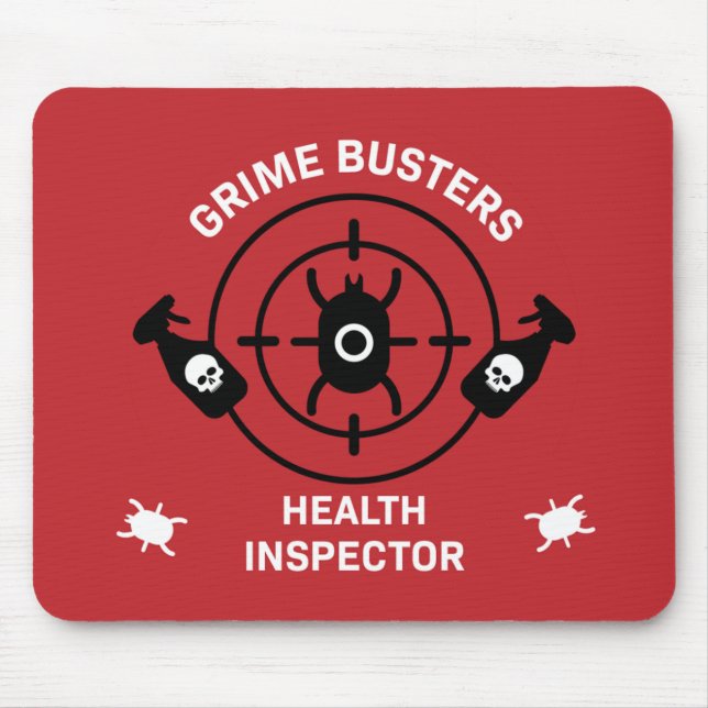 Health Inspector Mouse Mat (Front)