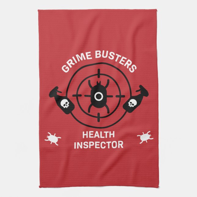 Health Inspector Tea Towel (Vertical)