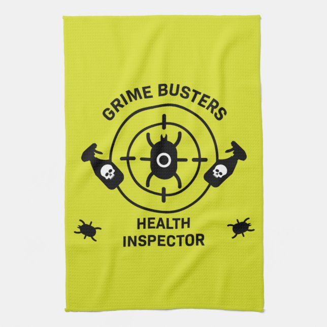 Health Inspector Tea Towel (Vertical)