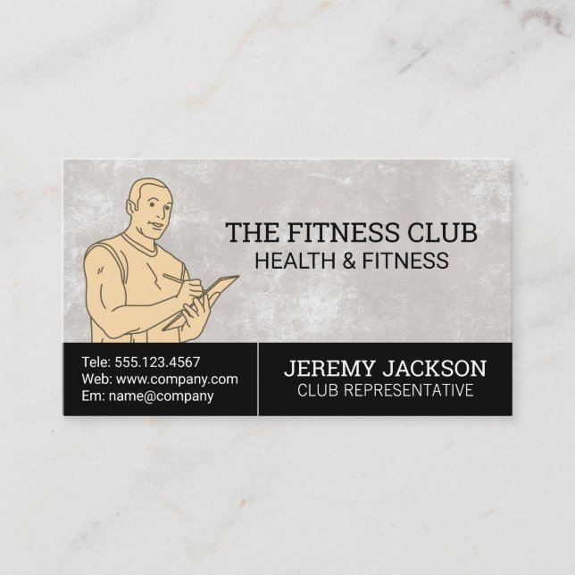 Health Instructor Business Card (Front)