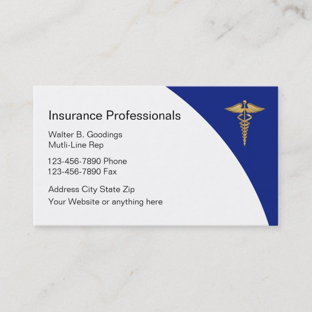 Health Insurace Business Cards (Front)