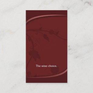 Health Insurance Business Card Burgundy