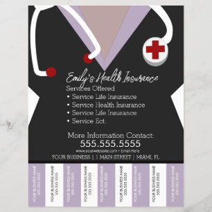 Health Insurance Life Nurse Tear Off Business E Flyer