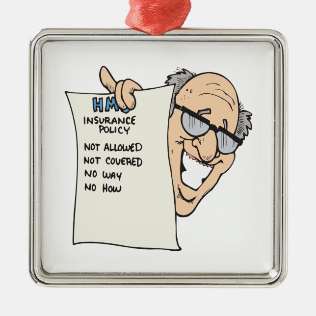 Health Insurance Metal Tree Decoration (Front)