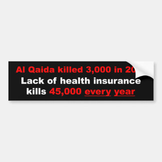 Health Insurance Reform Bumper Sticker