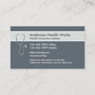 Health Insurance Rep Business Card
