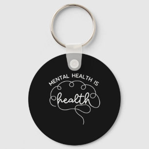 Health Is Health Cute Brain Mental Health Awarenes Key Ring