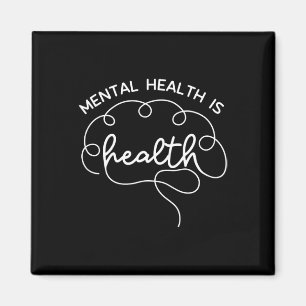 Health Is Health Cute Brain Mental Health Awarenes Magnet