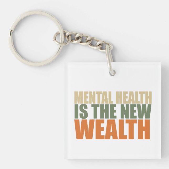 Health is the new wealth key ring (Front)