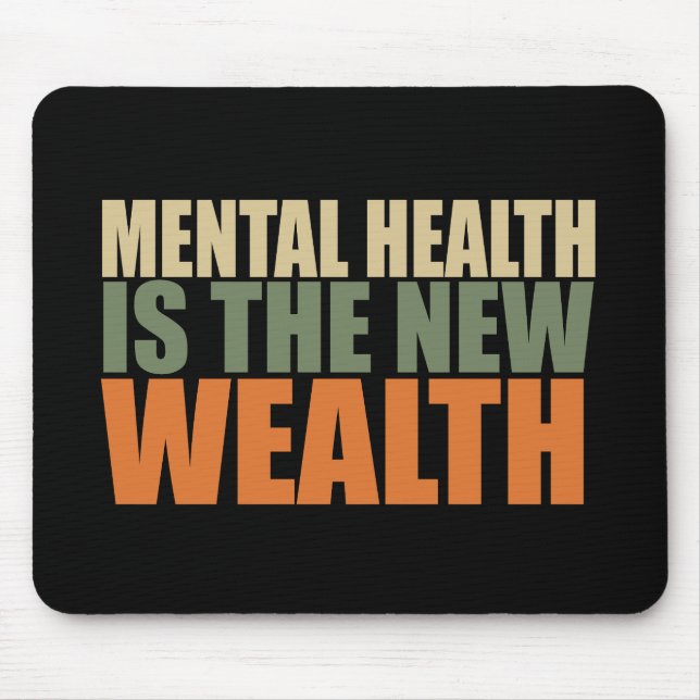 Health is the new wealth mouse mat (Front)