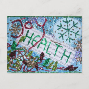Health is Wealth Collage Postcard