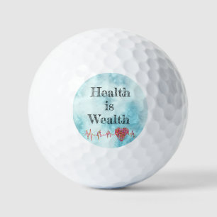 Health Is Wealth Golf Balls