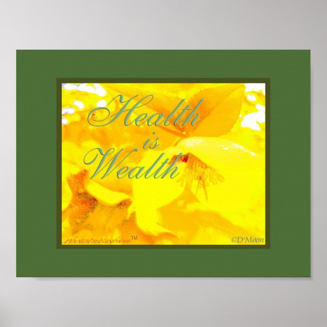 "Health is Wealth" Poster Art Print (Front)
