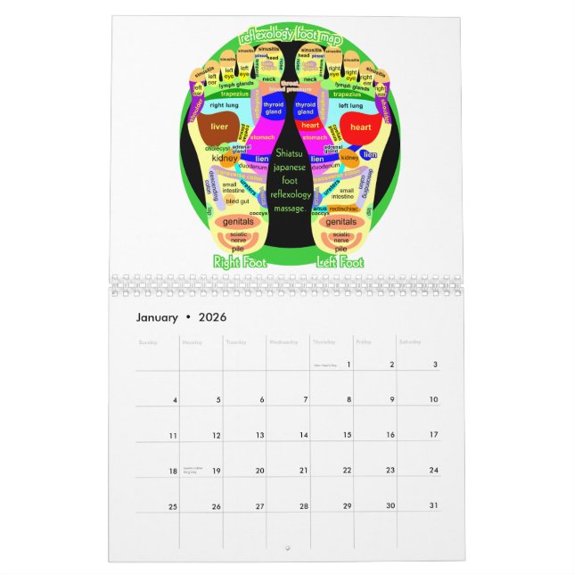 health Japanese Calendar (Jan 2026)