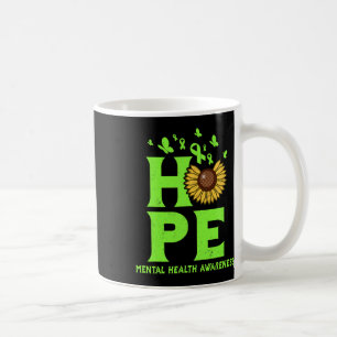 Health Lime Green Hope Vintage Sunflower Awareness Coffee Mug