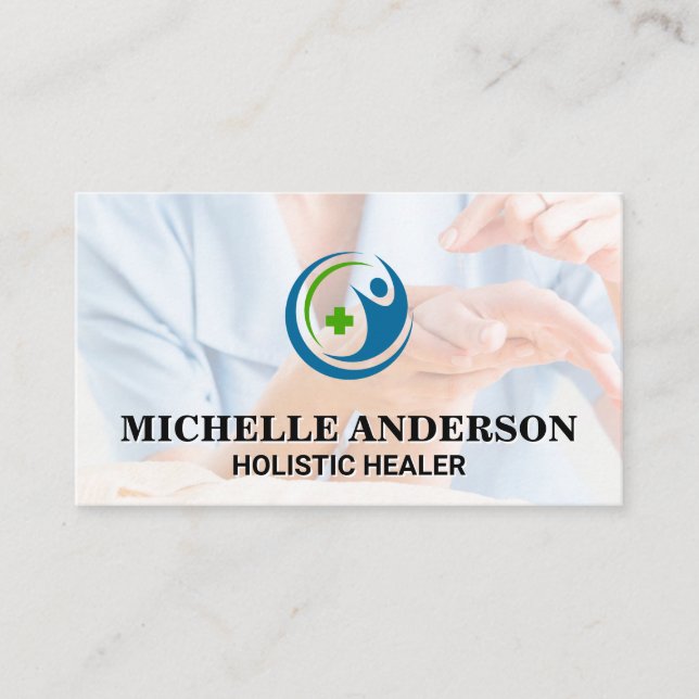 Health Logo | Acupuncture Session Business Card (Front)