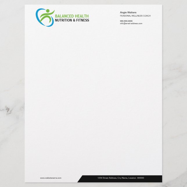 Health Logo Custom Letterhead (Front)