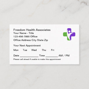 Health Medical Office Appointment Cards