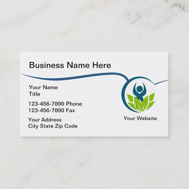 Health Medical Physical Wellness Business Card (Front)