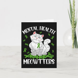 Health Meowtters Cat Lovers Mental Health Awarenes Card