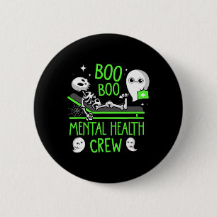 Health Nurse Psych Boo Boo Crew Nursing Halloween 6 Cm Round Badge