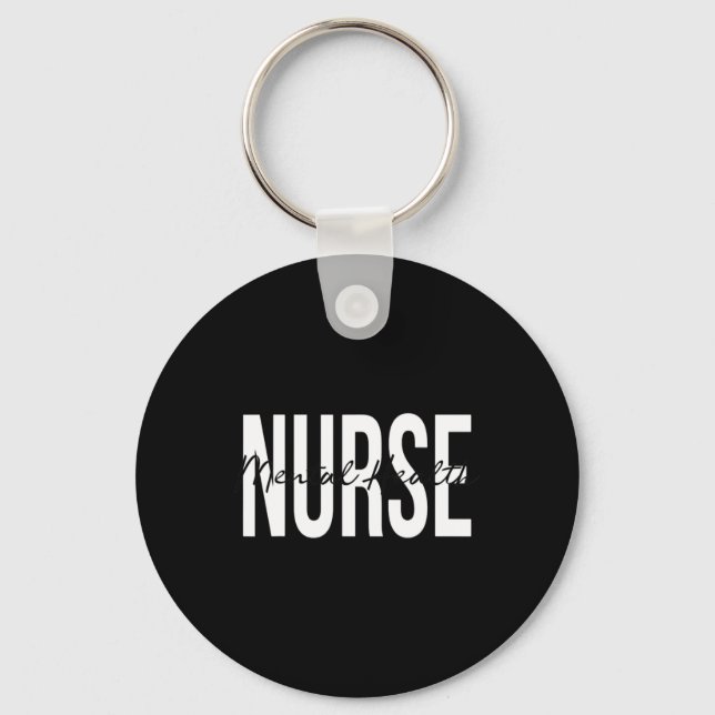 Health Nurse Psych Nurse Psychiatric Nurse Rn 1  Key Ring (Front)