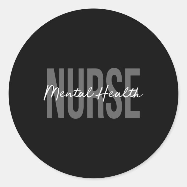 Health Nurse Psych Nurse Psychiatric Nurse Rn 2  Classic Round Sticker (Front)