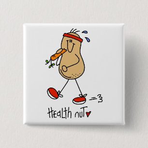Health Nut T-shirts and Gifts 15 Cm Square Badge