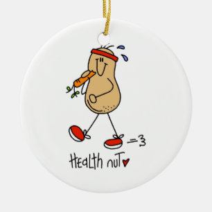 Health Nut T-shirts and Gifts Ceramic Tree Decoration