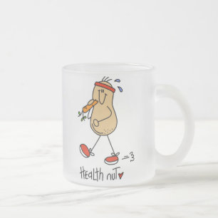 Health Nut T-shirts and Gifts Frosted Glass Coffee Mug