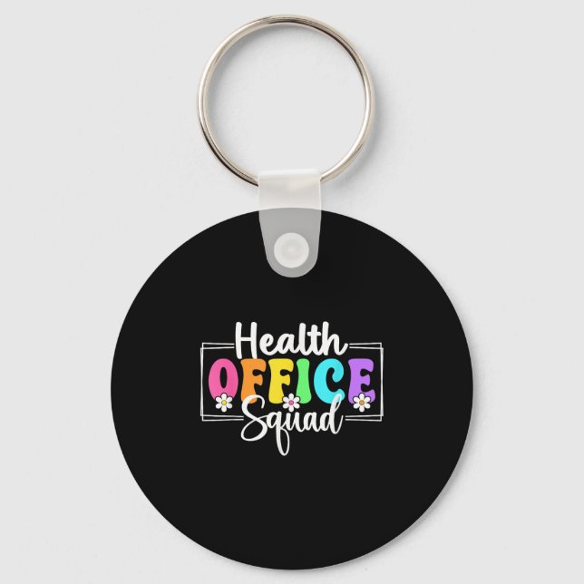 Health Office Squad Back To School Teachers Studen Key Ring (Front)
