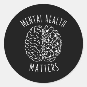 Health Problem Human Brain Graphic Mind Awareness Classic Round Sticker