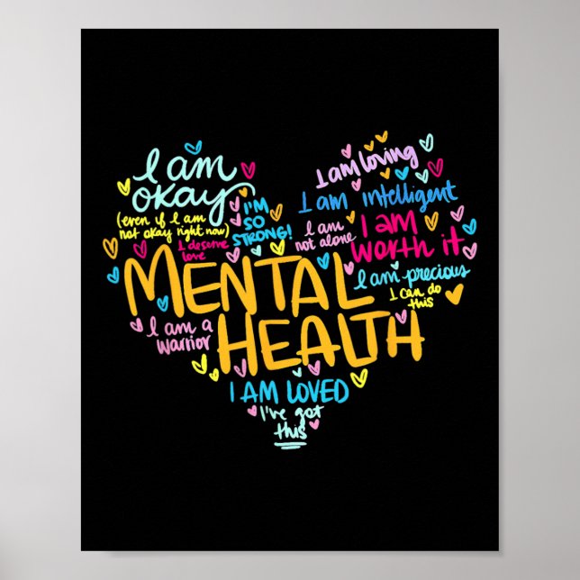 Health Problems Awareness Hearts Mothers Day  Poster (Front)