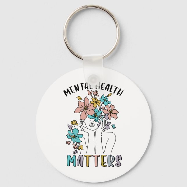 Health Problems Awareness Neurodiversity Emotion W Key Ring (Front)