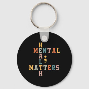 Health Problems Awareness Semicolon Boys Girls Ret Key Ring