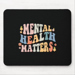 Health Problems Be Kind Groovy Retro Mental Awaren Mouse Mat