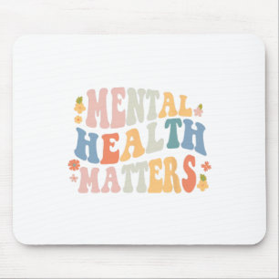 Health Problems Be Kind Groovy Retro Mental Awaren Mouse Mat