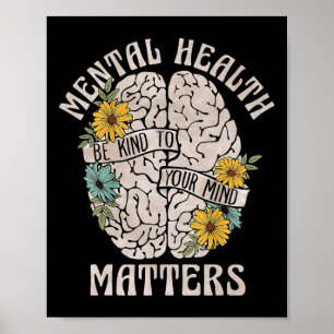 Health Problems Be Kind To Your Mind Mental Awaren Poster
