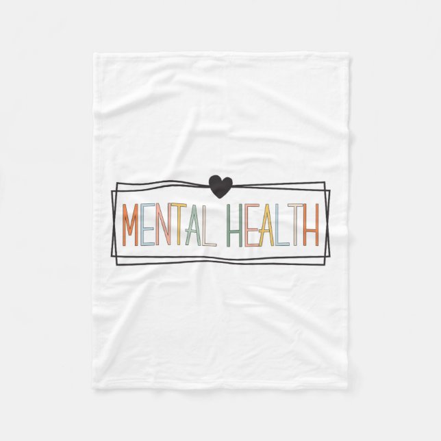 Health Problems Brain Illness Mental Health Awaren Fleece Blanket (Front)